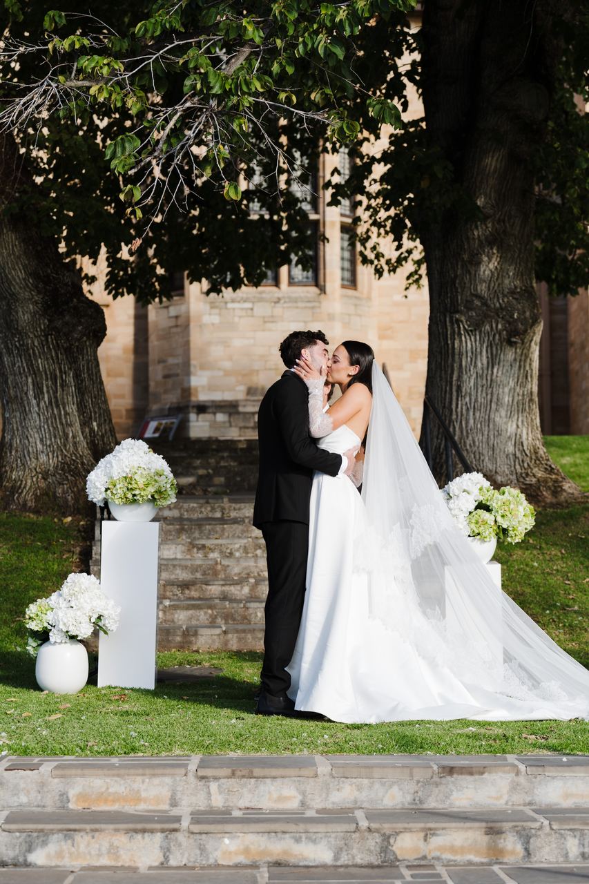 Ben and Cameron's first kiss beneath the trees