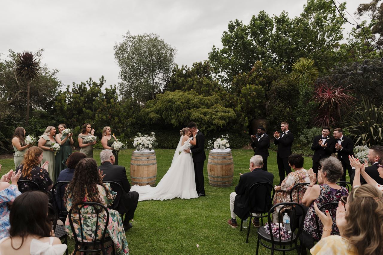 Jason and Lily's garden ceremony