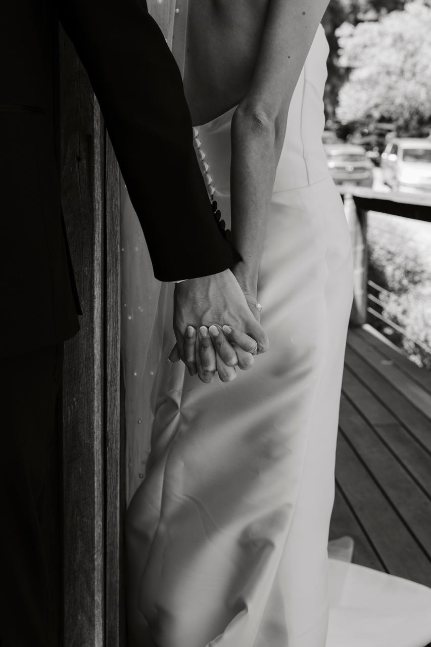 Alex and Matthew holding hands