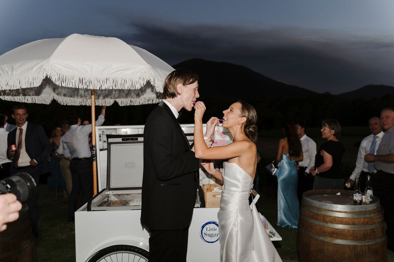 Matthew and Alex at the ice cream cart